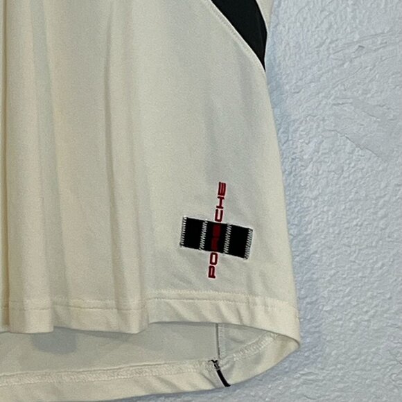Porsche Design Drivers Selection Women's Polo Shirt Zipper Neck Off White S NWT - Picture 3 of 9